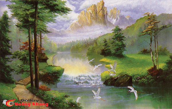 Tranh Núi - Nước - Phong Thuỷ